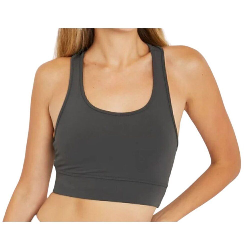 Zenana Grey Loads of Potential Sports Bra Size Small